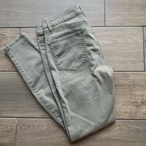 Army green ripped jeans